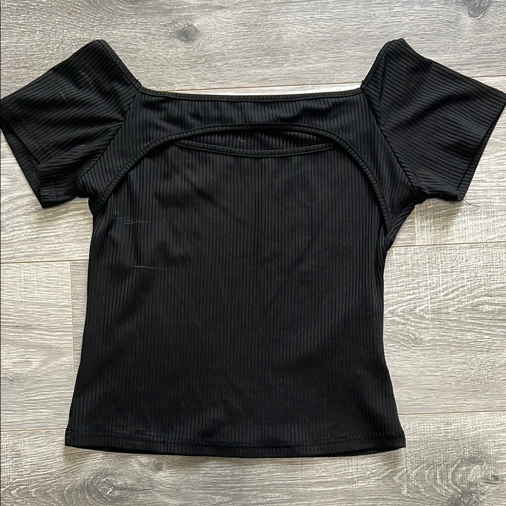 Black Off-Shoulder Women's Top